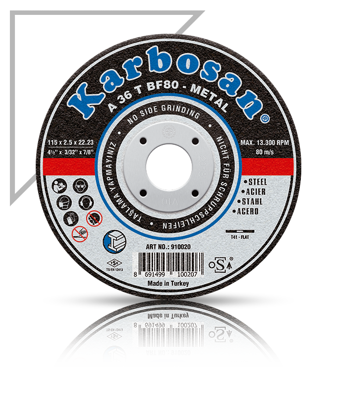 Karbosan 100x2.5x16 A36TBF80 Metal Kesme Diski Düz