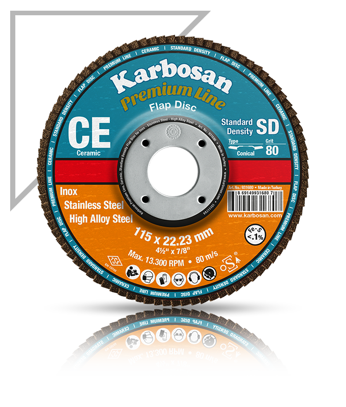 Karbosan Seramik Flap Disk 115 x 22.23