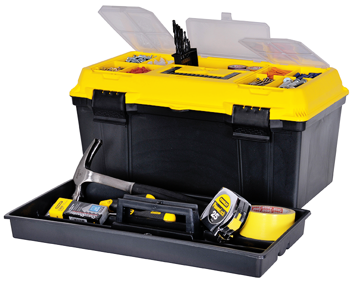 Stanley 1-71-948 Plastik Kilitli Takım Çantası-Sarı Kapaklı 13''