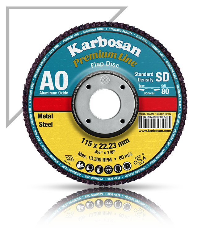 Karbosan Alüminyum Oksit Flap Disk 115 x 22.23