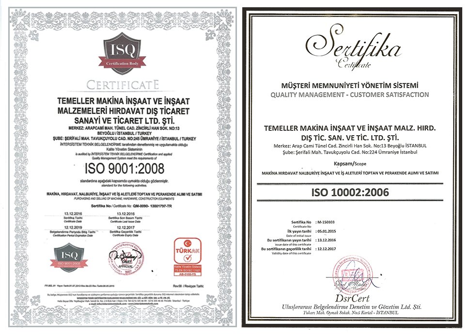 Ticaret limited sirketi. Сертификат nak. Alba Makina San. Ltd. STI. Сертификат на продукцию. Alp Kaucuk San. Ve Tic. A. S.. Ergun Makina Hirdavat Tic. Ltd. STI..