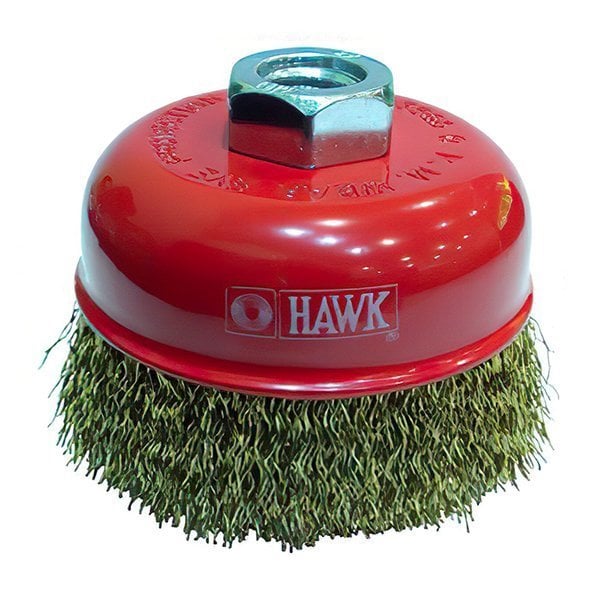 Hawk HA10117 150x25mm Dalgalı Telli  M14 Vidalı Çanak Fırçası