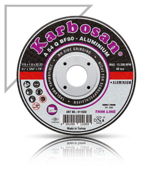 Karbosan 180 x 3.0 x 22.23 Alüminyum Kesme Disk Bombeli