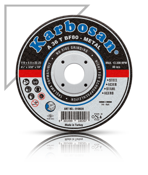 Karbosan 230x3.0x22.23 A36TBF80 Metal Kesme Diski Düz