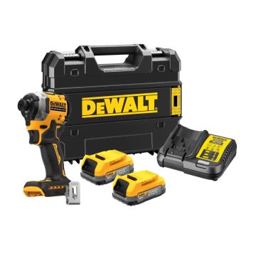 Dewalt DCF850E2T-QW 18V 1.7AH Li-ion Power Stack Kömürsüz Çift Akülü Darbeli Tornavida
