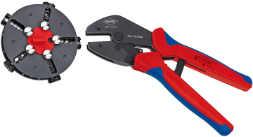 Knipex 973302 Çok Fonksiyonel Beş Çeneli Pabuç ve Yüksük Sıkma Pensesi