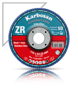 Karbosan Paslanmaz Çelik (Inox) Flap Disk 125 x 22.23