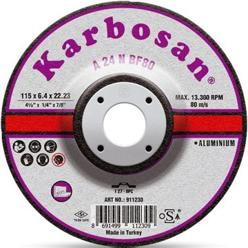 Karbosan Alüminyum Taşlama Diski	125 x 6.4 x 22.23