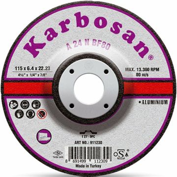 Karbosan Alüminyum Taşlama Diski	115 x 6.4 x 22.23