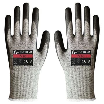 Activehand PU 541 GR/SY Poliüretan Kaplamalı Eldiven HPPE Kesilmeye Dirençli İplik