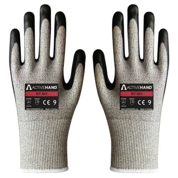 Activehand NT541 GR/SY Nitril Köpük Kaplamalı Eldiven HPPE Kesilmeye Dirençli İplik
